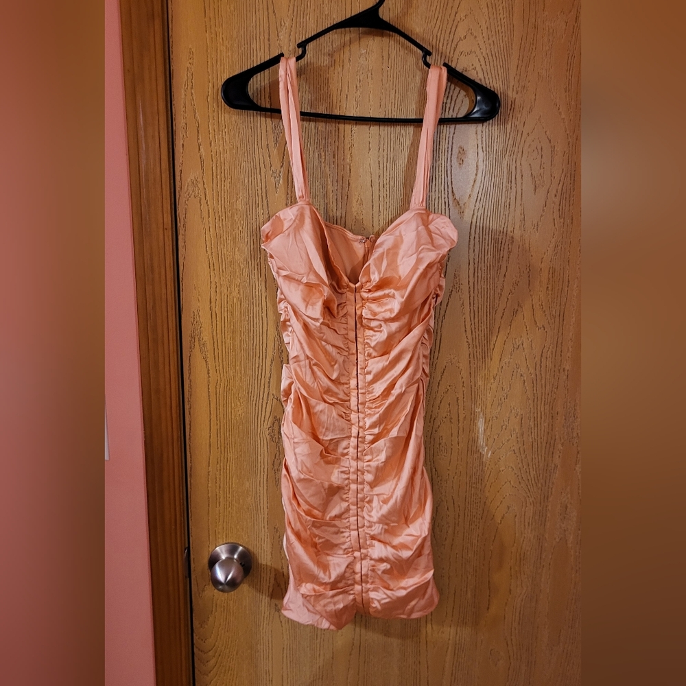 Oh Polly Satin Pink Dress